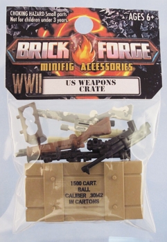 Custom Brick Forge WW2 US Waffen Weapen Set für z.B. LEGO ® Figuren